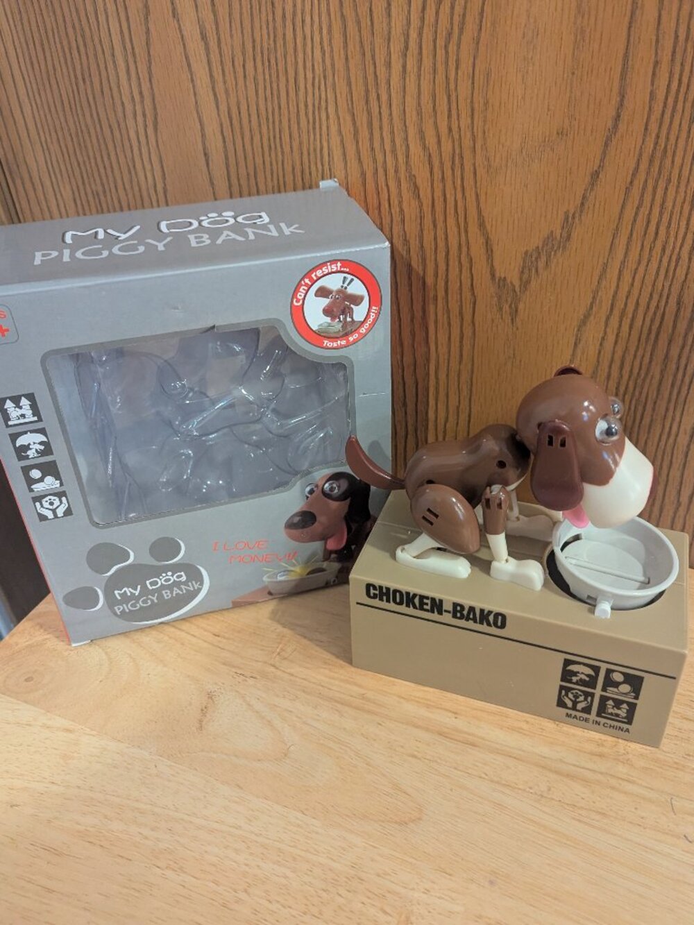 Hungry Dog Coin Eating Piggy Bank Electric Money Box Novelty Interactive-Working